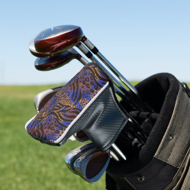 Luxurious Leopard and Zebra Print Pattern Golf Head Cover (In Situ)
