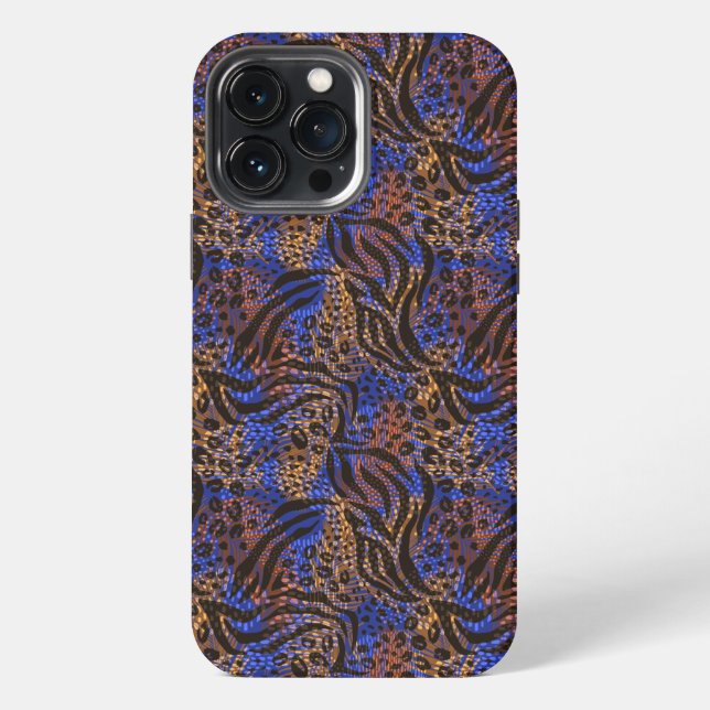 Luxurious Leopard and Zebra Print Pattern iPhone Case (Back)