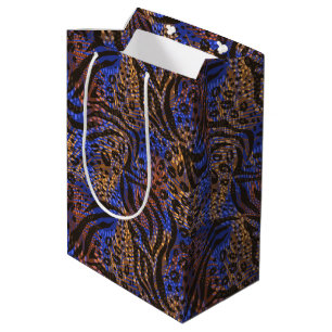 Luxurious Leopard and Zebra Print Pattern Medium Gift Bag