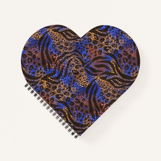 Luxurious Leopard and Zebra Print Pattern Notebook (Front)