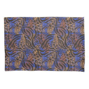 Luxurious Leopard and Zebra Print Pattern Pillowcase