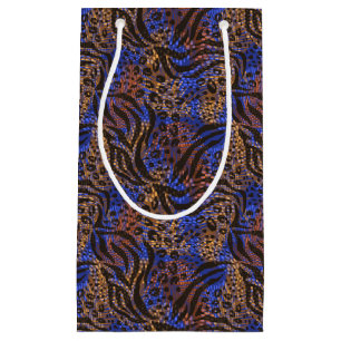Luxurious Leopard and Zebra Print Pattern Small Gift Bag