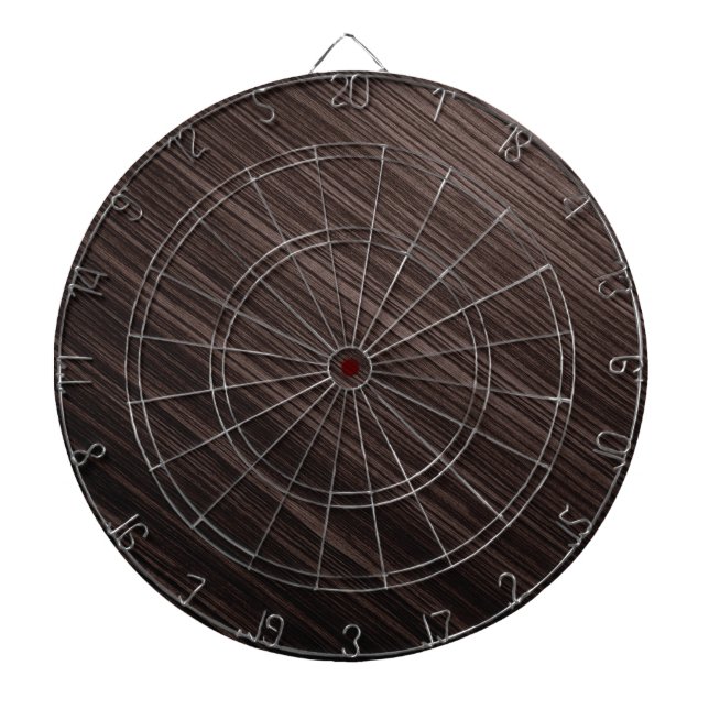 Luxurious Mahogany Wood Look Background Dartboard (Front)