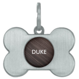 Luxurious Mahogany Wood Look Background Pet ID Tag