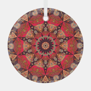Luxurious mandala seamless, starry floral. glass tree decoration