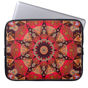 Luxurious mandala seamless, starry floral. laptop sleeve