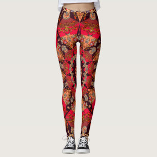 Luxurious mandala seamless, starry floral. leggings