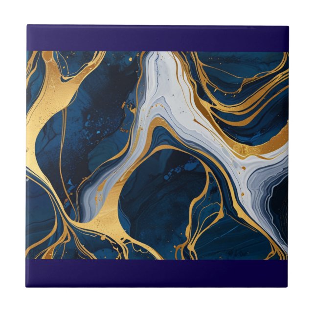 "Luxurious Marble-Textured Ceramic Tile" Tile (Front)