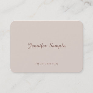 Luxurious Modern Elegant Script Minimalist Plain Business Card