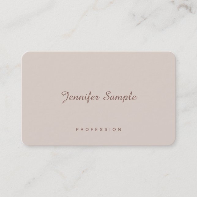 Luxurious Modern Elegant Script Simple Template Business Card (Front)