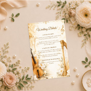 Luxurious Musical Elegance Wedding Enclosure Card