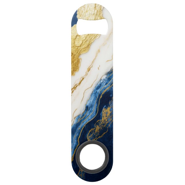Luxurious Navy Blue & Gold Leaf Marble (Front)