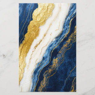 Luxurious Navy Blue & Gold Leaf Marble Flyer