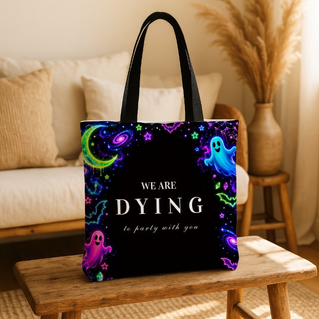 Luxurious Neon Halloween Celebration Tote Bag (Creator Uploaded)