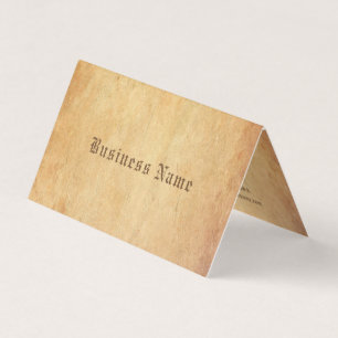 Luxurious Nostalgic Old Paper Look Professional Business Card