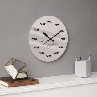 Luxurious "NOW" Wall Clock