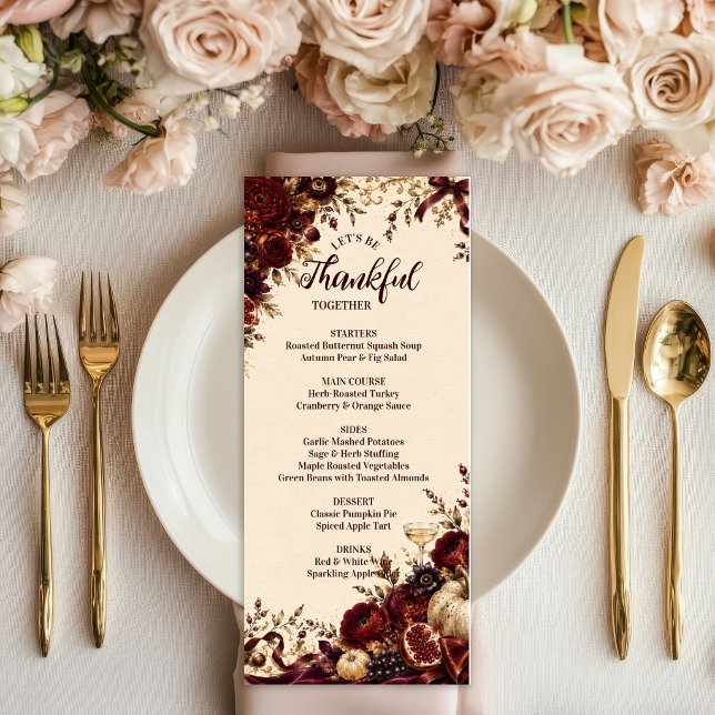 Luxurious Opulent Thanksgiving Soirée Menu (Creator Uploaded)