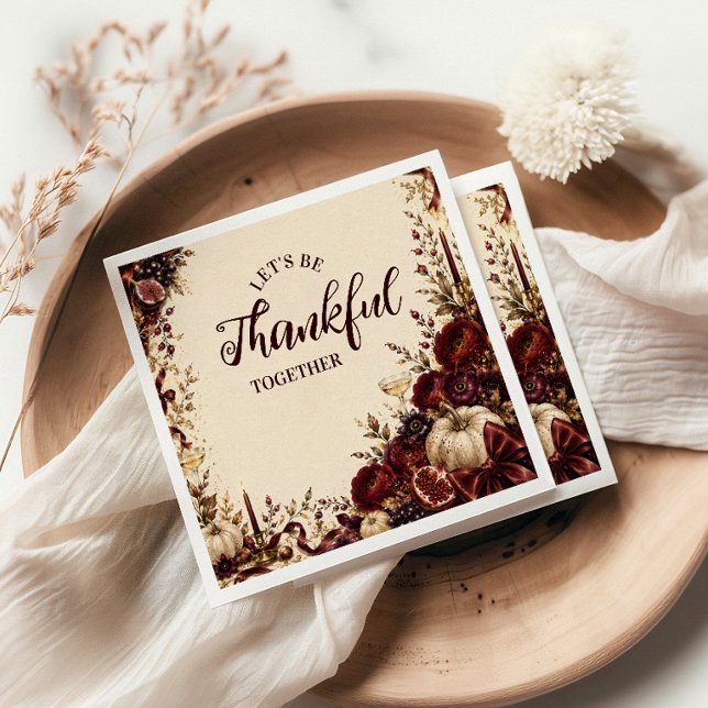 Luxurious Opulent Thanksgiving Soirée Napkin (Creator Uploaded)