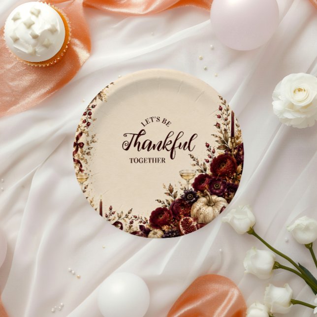 Luxurious Opulent Thanksgiving Soirée Paper Plate (Creator Uploaded)