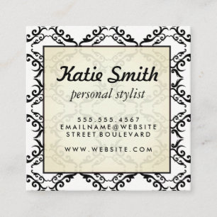 Luxurious Pattern Square Business Card