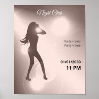 Luxurious Pinky Brilliant Dancing Girl Silhouette