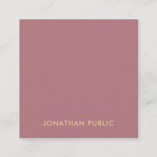 Luxurious Premium Linen Modern Elegant Template Square Business Card