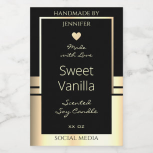 Luxurious Product Packaging Labels Black and Gold