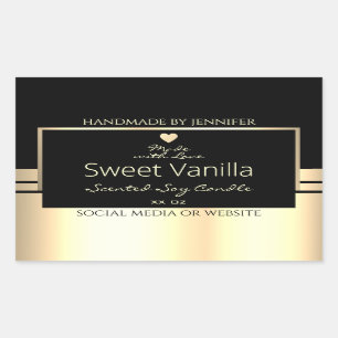 Luxurious Product Packaging Labels Black and Gold