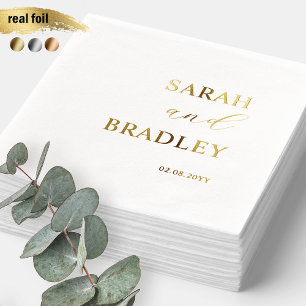 Luxurious, Real Foil Custom Wedding  Napkins