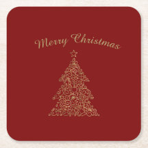 Luxurious Red and Gold Personalized Christmas