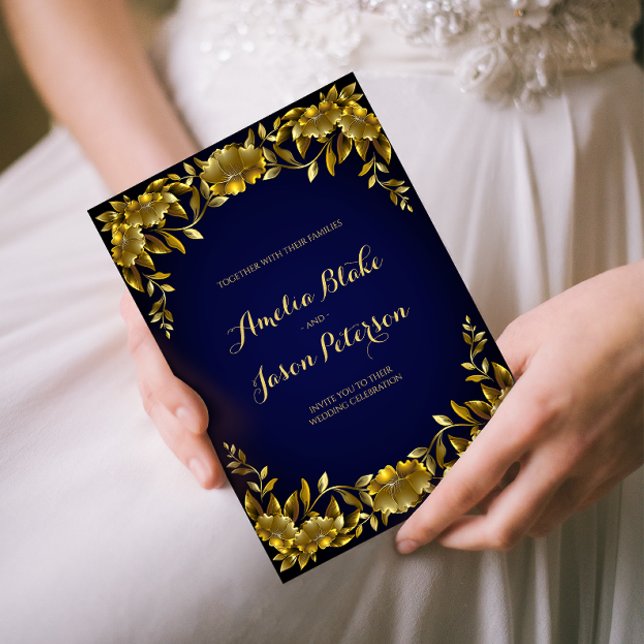 Luxurious Regal Gold Frame Wedding Invitation (Creator Uploaded)