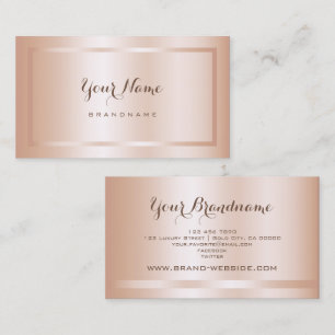 Luxurious Rose Gold Effect Style Professional Business Card