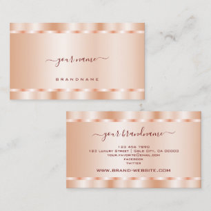 Luxurious Rose Gold Shimmer Effect Professional Business Card
