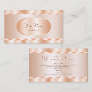 Luxurious Rose Golden Colours Modern and Stylish Business Card