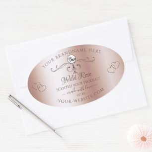 Luxurious Rose Golden Ornate Product Labels Logo