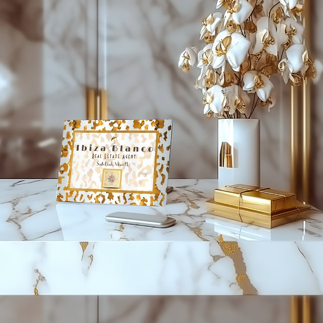 Luxurious Safari Chic Business  Calling Card (Luxe QR Code Business Cards, Safari Chic Collection )