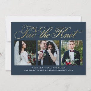 Luxurious Script Wedding Announcement
