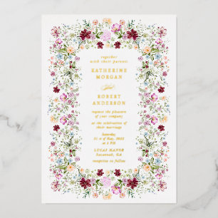 Luxurious Spring Garden Wedding Invitation