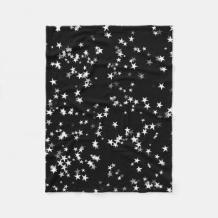 Luxurious Starry Sky Black Star Elegance Astronomy Fleece Blanket