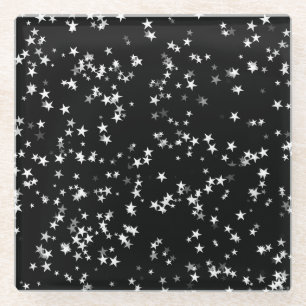 Luxurious Starry Sky Black Star Elegance Astronomy Glass Coaster