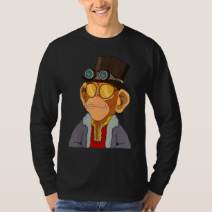 Luxurious Steampunk Ape NFT Themed Steam Punk Monk T-Shirt