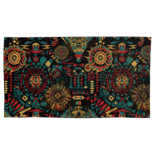 Luxurious Teal "Heritage-Inspired Patterns" King P Pillowcase