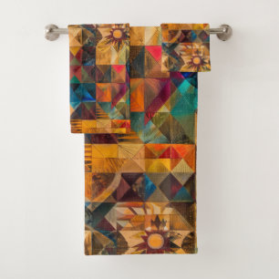 Luxurious Teal "Inherited Artistry" Plush Bath Tow Towel Set