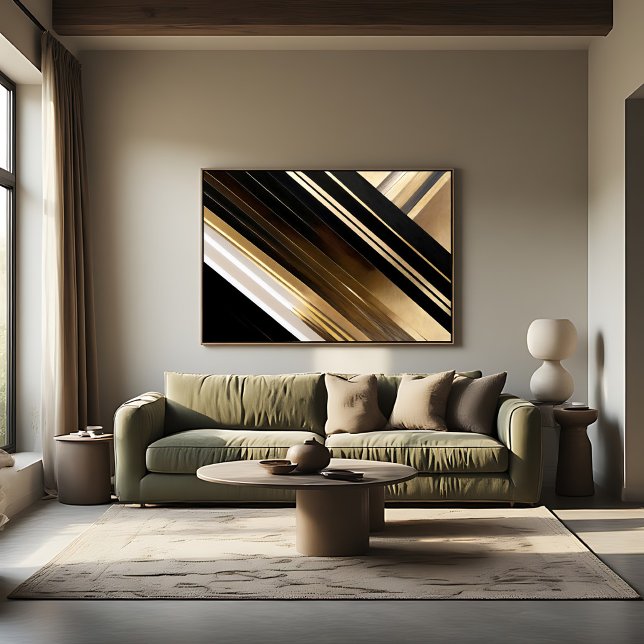 Luxurious Textured Diagonal Stripes Canvas Print (Creator Uploaded)