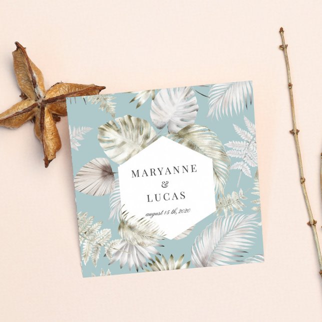 Luxurious Tropical Foliage Monogram Paper Napkins (Creator Uploaded)