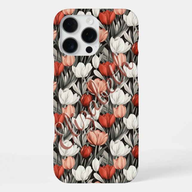 Luxurious Tulip Custom Iphone Case For Unique Gift (Back)