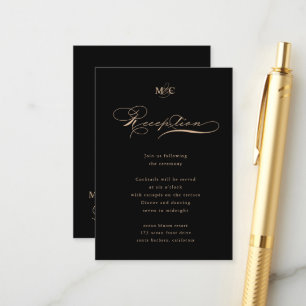 Luxurious Typography Budget Reception Enclosure Card