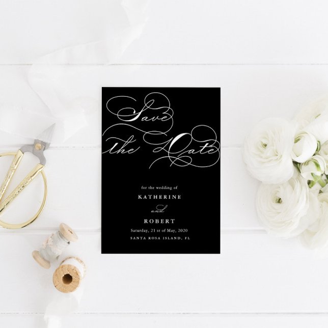 Luxurious Typography Budget Save the Date Invitation (Creator Uploaded)