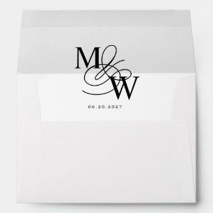 Luxurious Typography Pre-Addressed Wedding Envelope