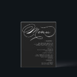 Luxurious Typography Wedding Menu Card<br><div class="desc">Our "Luxurious Typography" collection features a beautiful custom calligraphy script with ample swirls in faux foil of different colours along with a matching double foil border. All your script for customisation is in an elegant serif font. You can choose to mix and match faux foil colours for a complete set...</div>